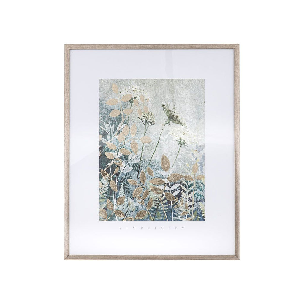 Cuadro Lienzo Hojas en Madera