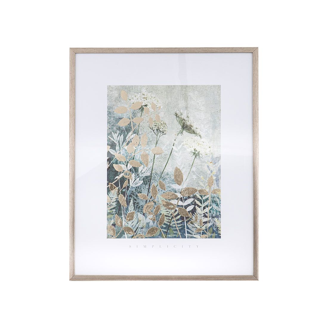 Cuadro Lienzo Hojas en Madera