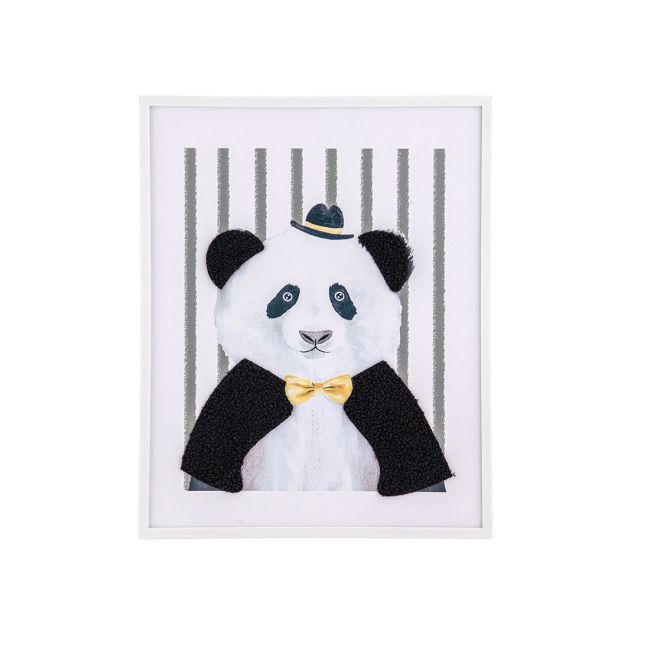 Cuadro Panda 3D en Lienzo y MDF