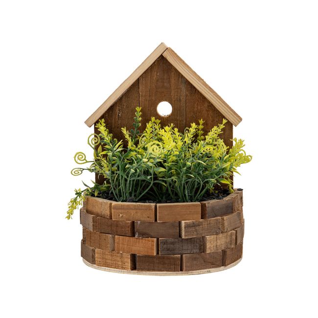 Planta Decorativa Casita en Plástico y MDF