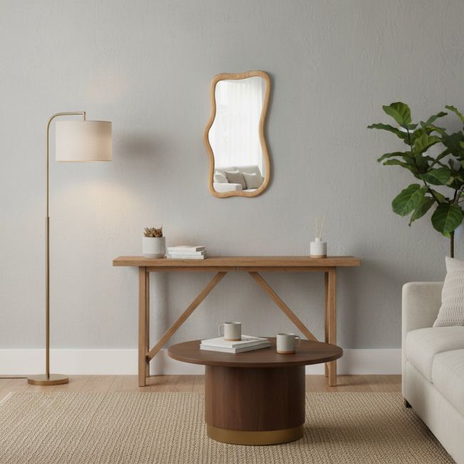 Espejo Decorativo de Madera y Vidrio