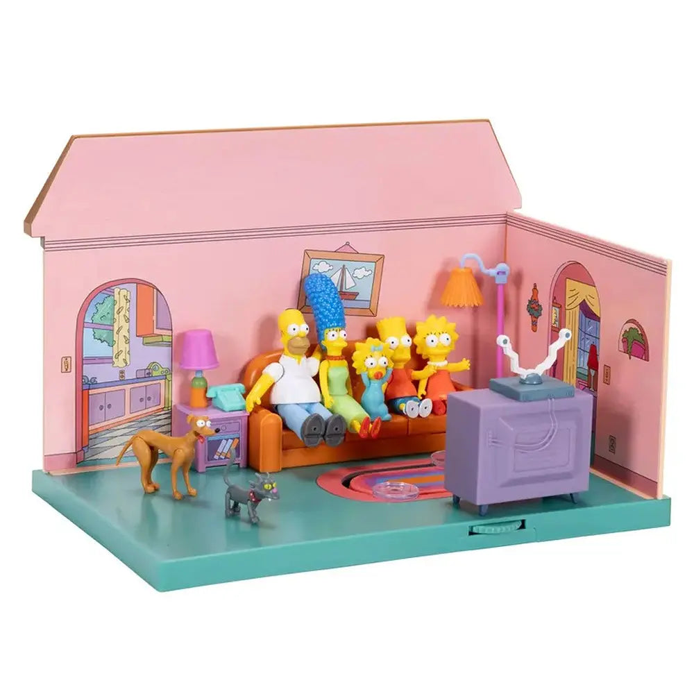 Juego de Figura Articulada de los Simpsons con Set de Diorama Salón