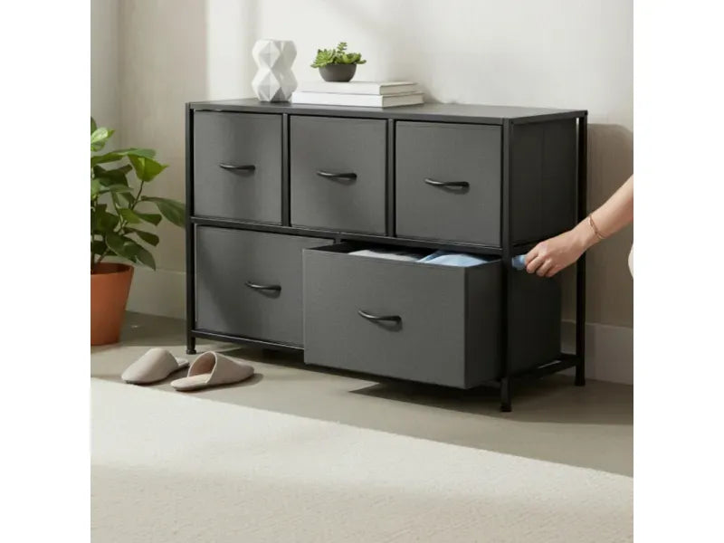 Cajonera de Tela y Metal Mainstays para Mesa o Dormitorio