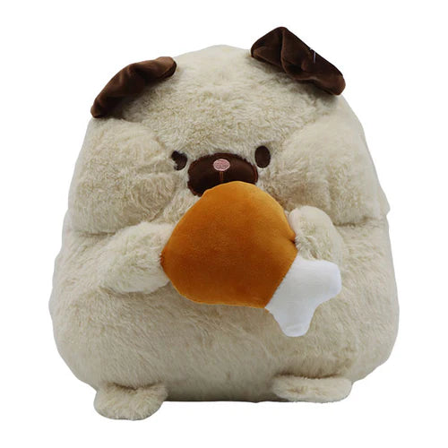 Peluche de Perro con Muslo de Pollo