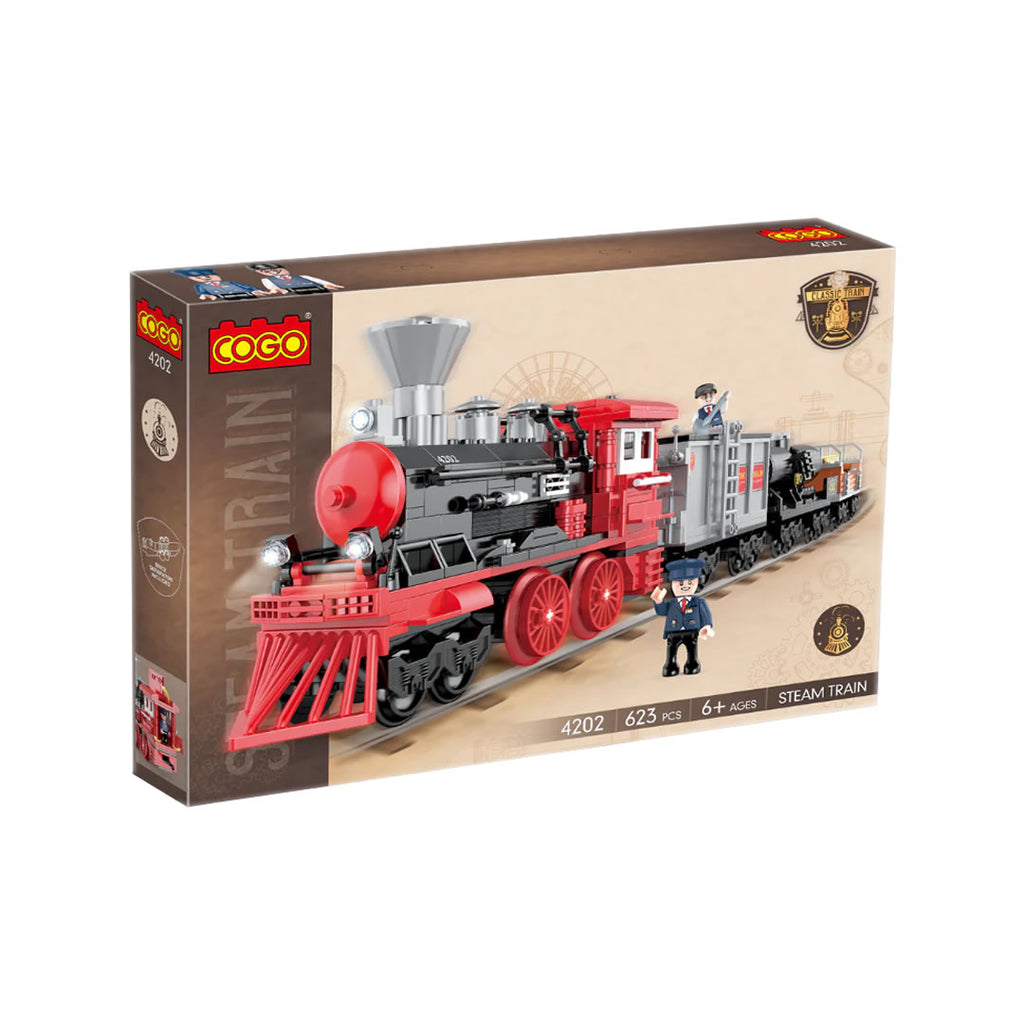 COGO Kids City Plastic Blocks Retro Train Assembly