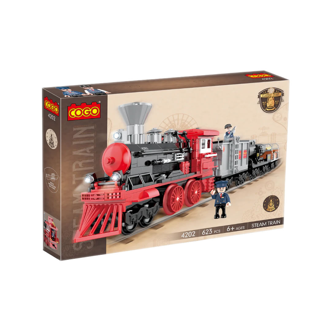COGO Kids City Plastic Blocks Retro Train Assembly