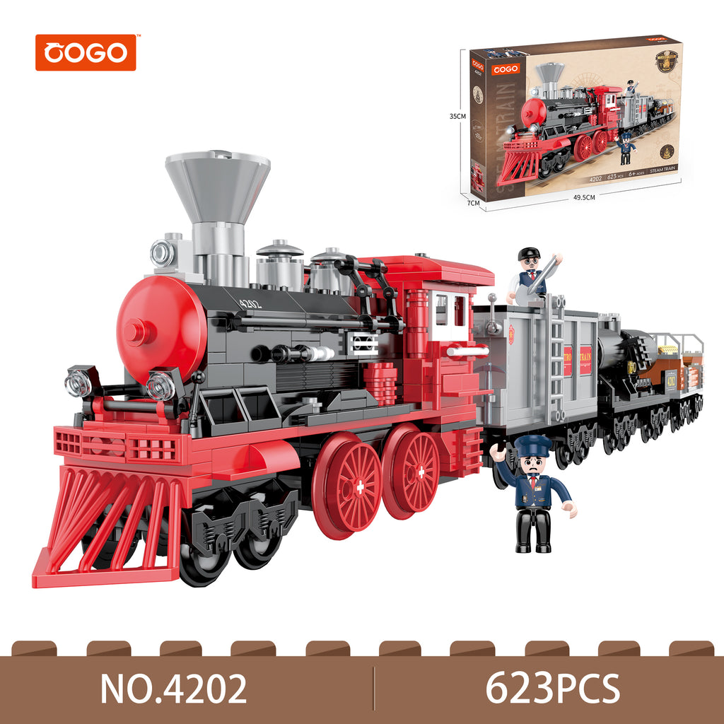 COGO Kids City Plastic Blocks Retro Train Assembly
