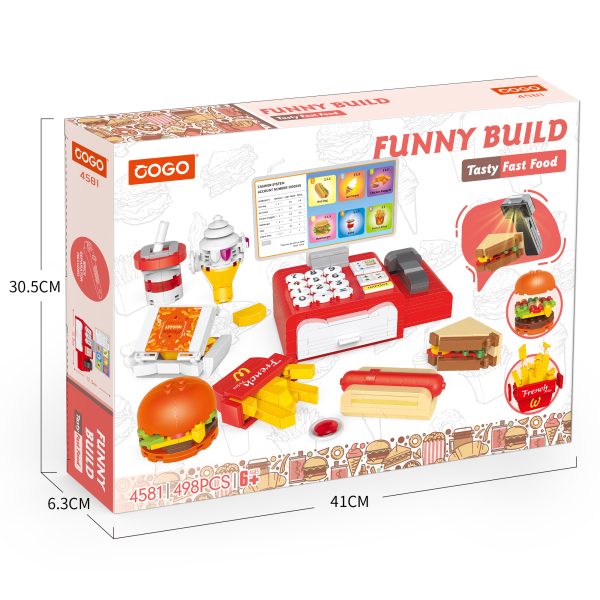 COGO Food Restaurant Assemble Building Blocks