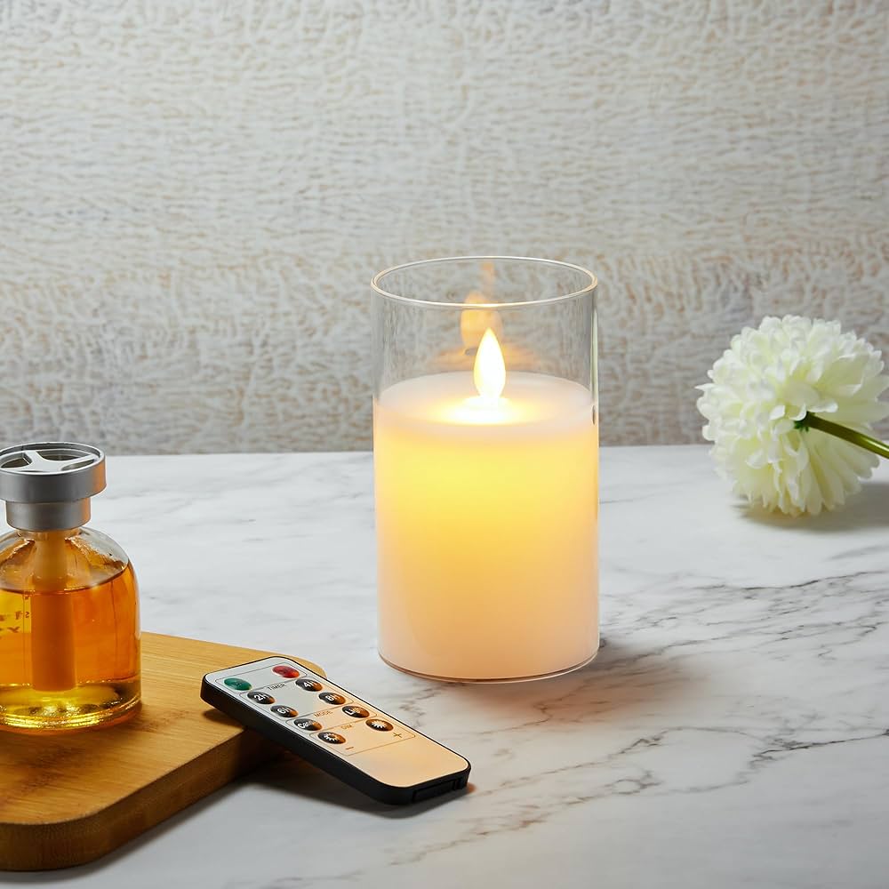 Velas sin llama con aroma a vainilla y control remoto