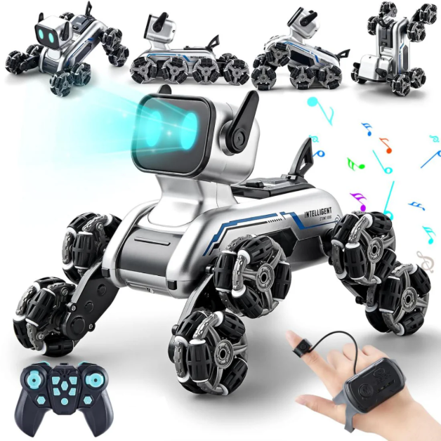 Stunt Eight‑Wheel Robot Dog