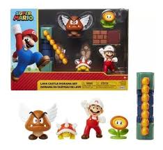 Set de diorama del Castillo de Lava de Super Mario