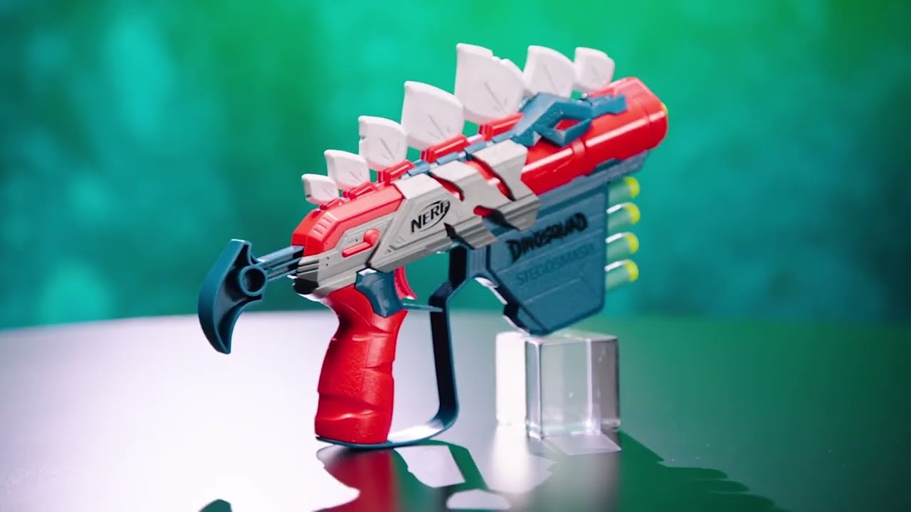 Pistola Nerf Dinosquad STEGOSMASH